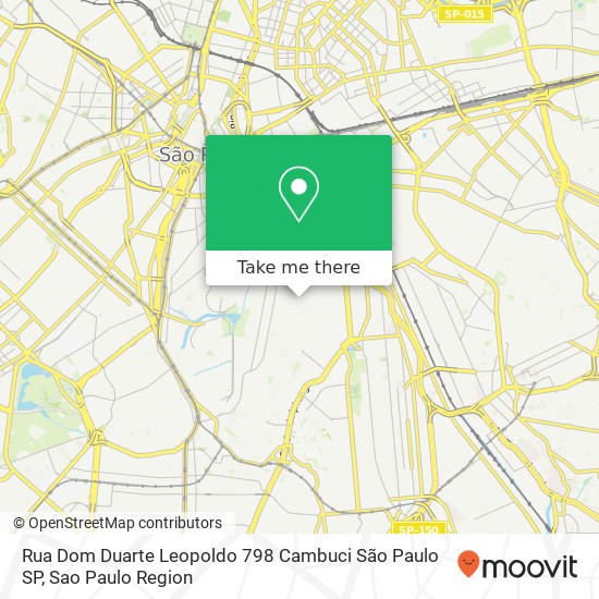 Rua Dom Duarte Leopoldo  798   Cambuci   São Paulo   SP map