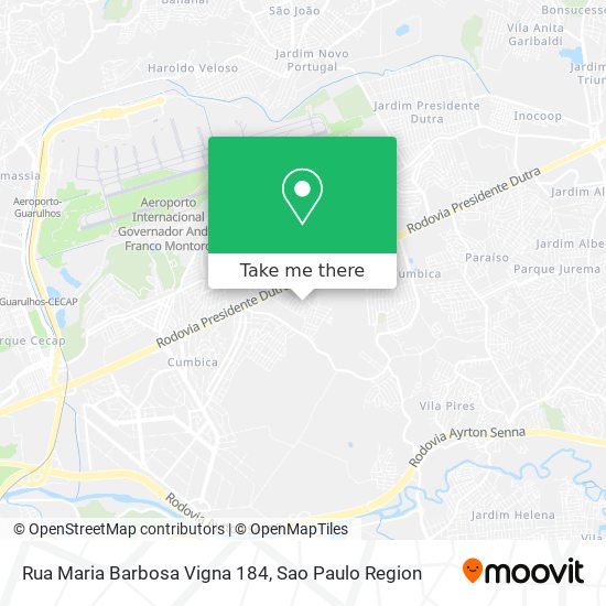 Mapa Rua Maria Barbosa Vigna 184