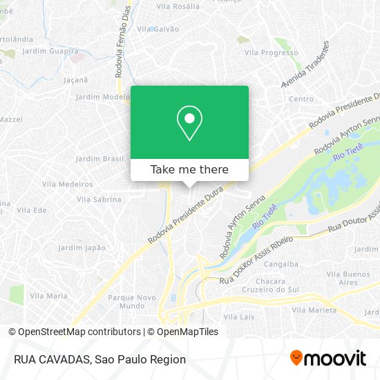 RUA CAVADAS map