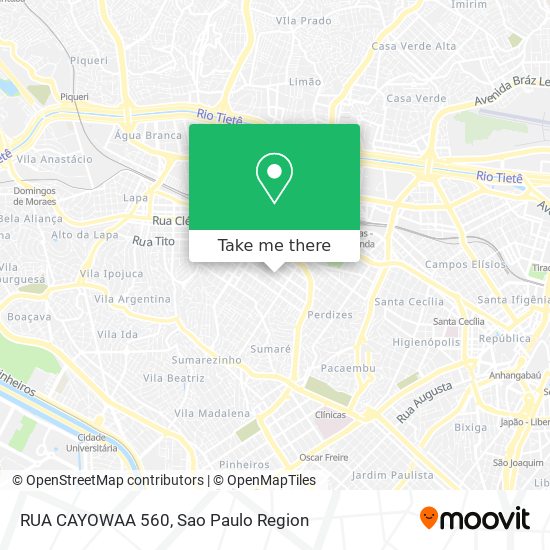 Mapa RUA CAYOWAA 560