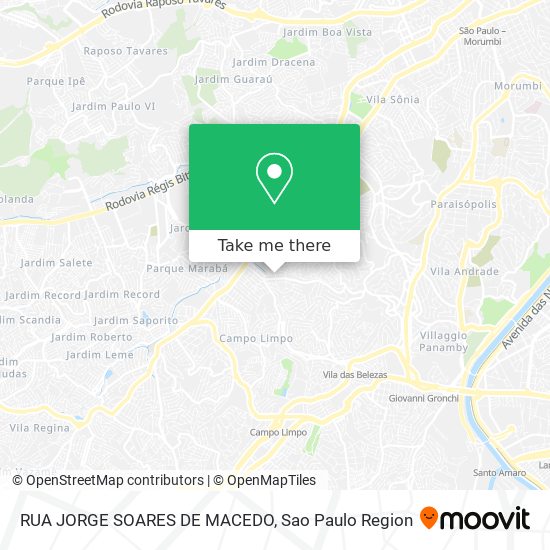 RUA JORGE SOARES DE MACEDO map