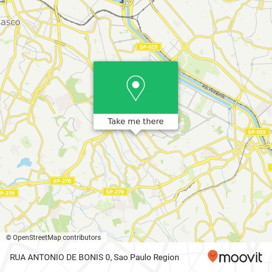 RUA ANTONIO DE BONIS 0 map