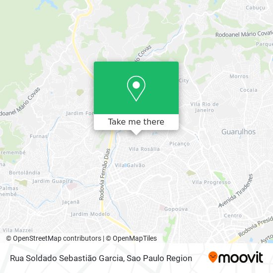 Mapa Rua Soldado Sebastião Garcia