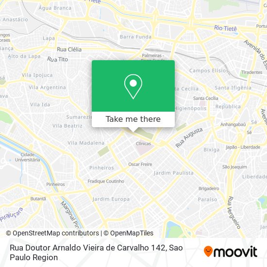 Rua Doutor Arnaldo Vieira de Carvalho 142 map