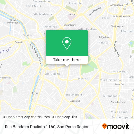 Mapa Rua Bandeira Paulista 1160