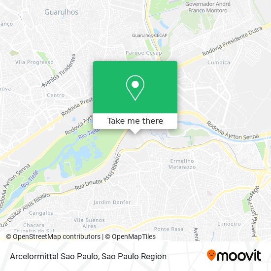 Mapa Arcelormittal Sao Paulo