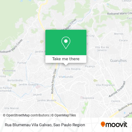 Rua Blumenau   Vila Galvao map