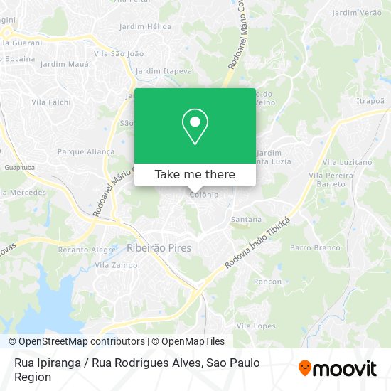 Mapa Rua Ipiranga / Rua Rodrigues Alves