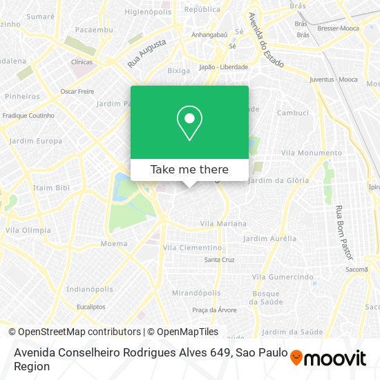 Mapa Avenida Conselheiro Rodrigues Alves 649