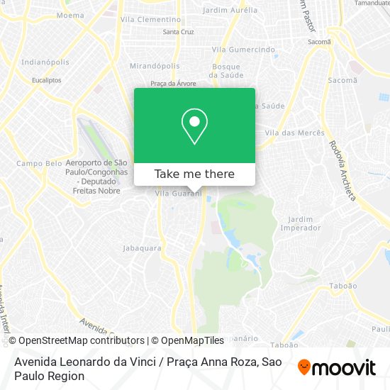 Mapa Avenida Leonardo da Vinci / Praça Anna Roza