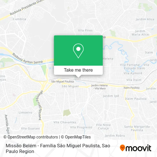 Missão Belém - Família São Miguel Paulista map