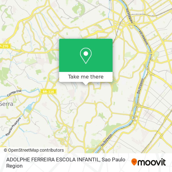 Mapa ADOLPHE FERREIRA ESCOLA INFANTIL