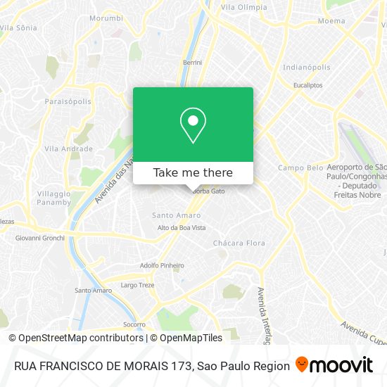 RUA FRANCISCO DE MORAIS 173 map