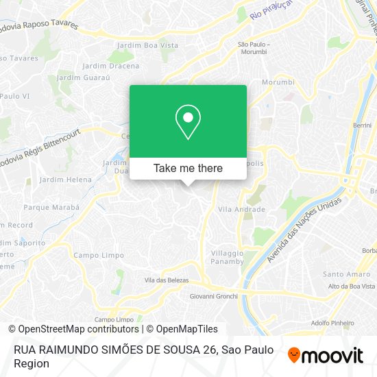 RUA RAIMUNDO SIMÕES DE SOUSA 26 map