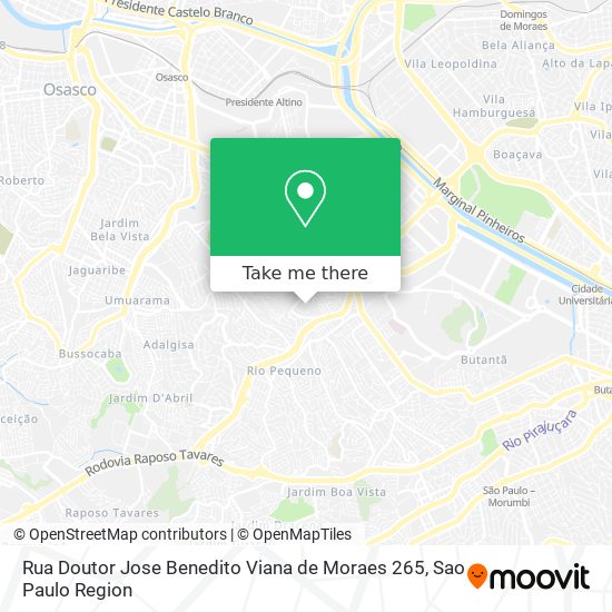 Mapa Rua Doutor Jose Benedito Viana de Moraes 265