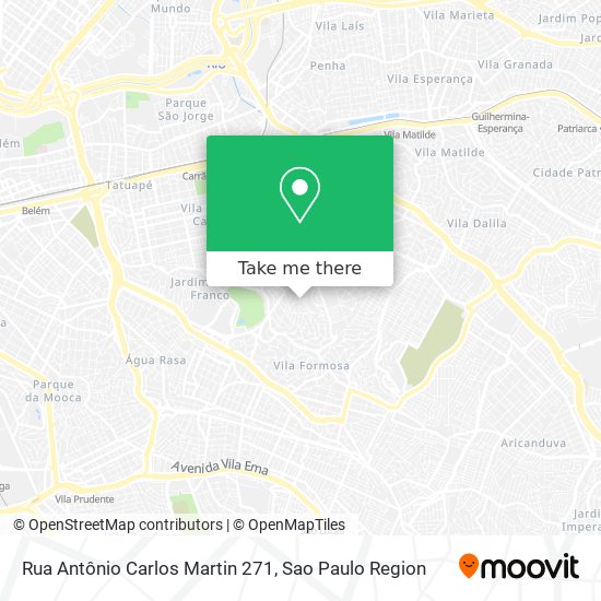Mapa Rua Antônio Carlos Martin 271