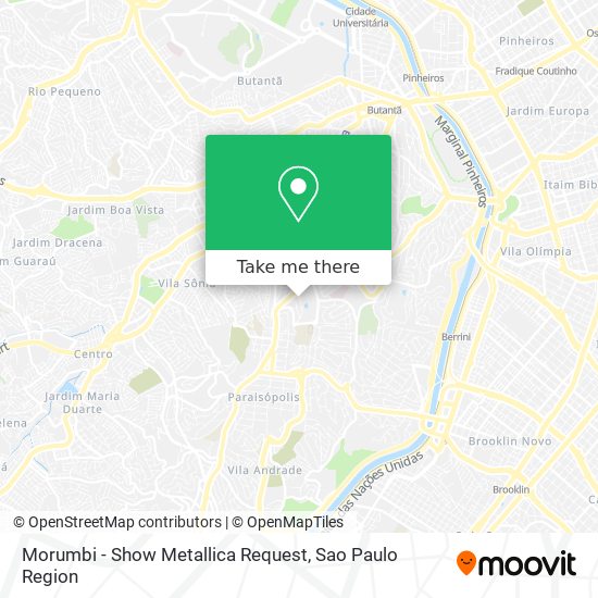 Morumbi - Show Metallica Request map