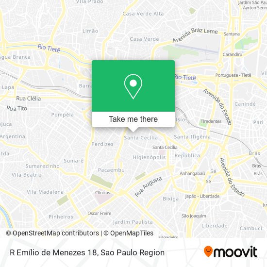 R Emílio de Menezes 18 map