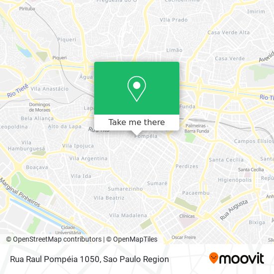 Mapa Rua Raul Pompéia 1050