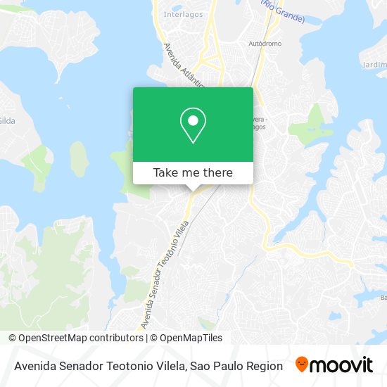 Mapa Avenida Senador Teotonio Vilela