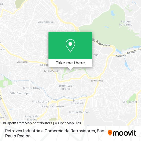 Mapa Retrovex Industria e Comercio de Retrovisores