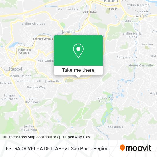 ESTRADA VELHA DE ITAPEVÍ map