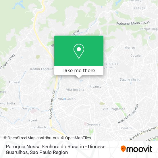 Paróquia Nossa Senhora do Rosário - Diocese Guarulhos map