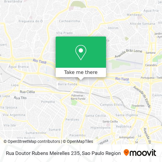 Mapa Rua Doutor Rubens Meirelles 235