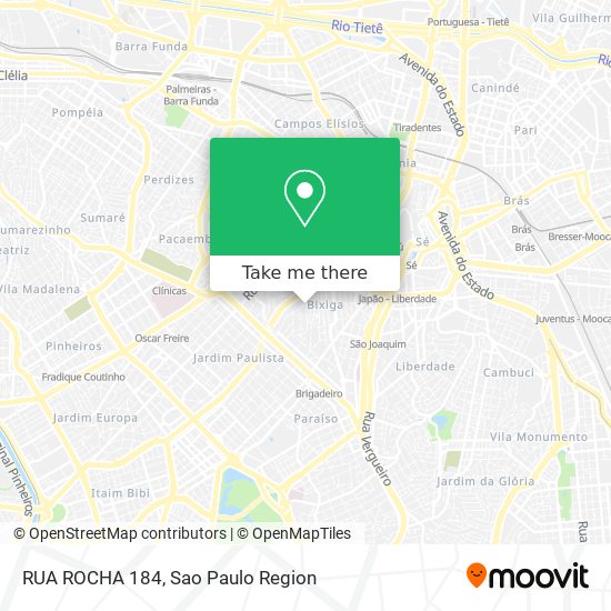 Mapa RUA ROCHA 184