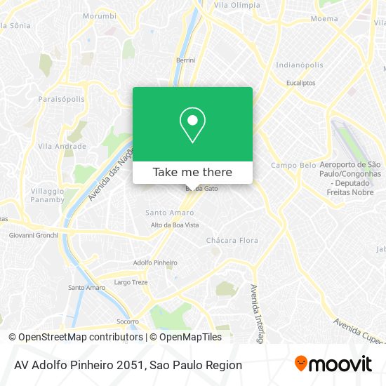 Mapa AV Adolfo Pinheiro 2051