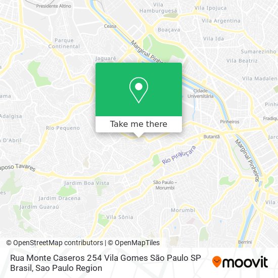 Mapa Rua Monte Caseros  254   Vila Gomes  São Paulo   SP  Brasil