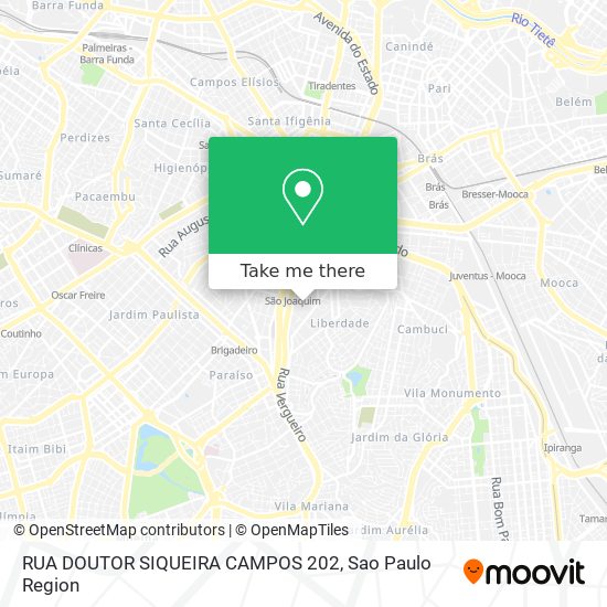 Mapa RUA DOUTOR SIQUEIRA CAMPOS 202