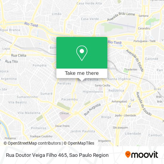 Rua Doutor Veiga Filho 465 map