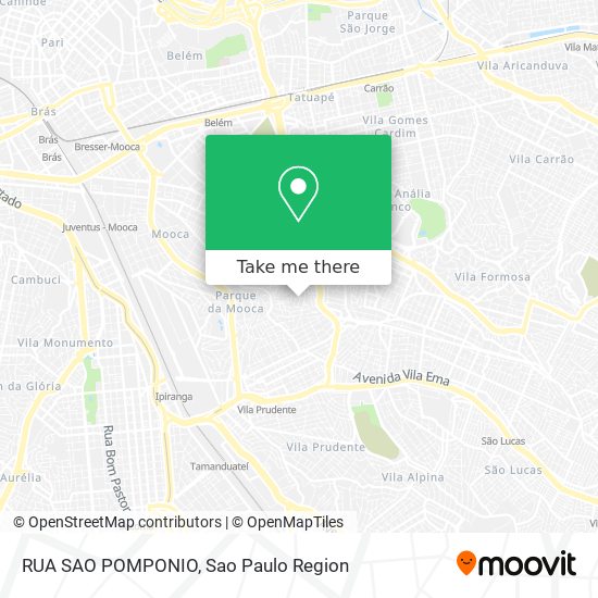 Mapa RUA SAO POMPONIO