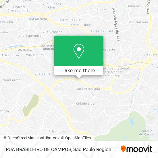 RUA BRASILEIRO DE CAMPOS map