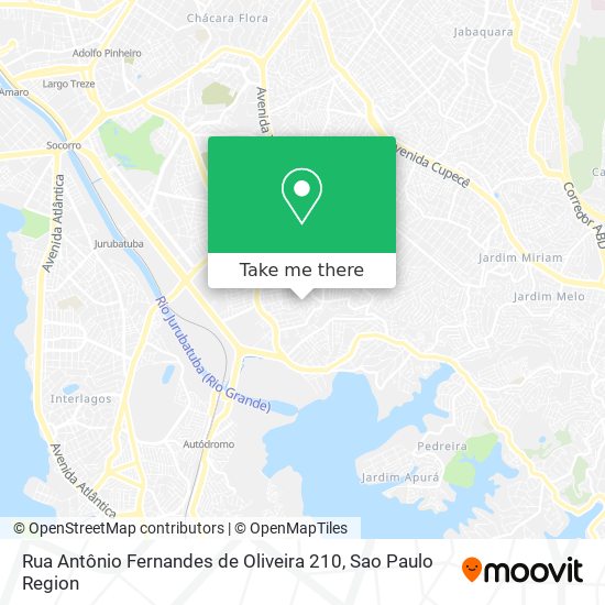 Mapa Rua Antônio Fernandes de Oliveira 210