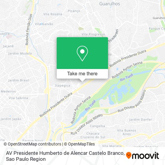 AV Presidente Humberto de Alencar Castelo Branco map