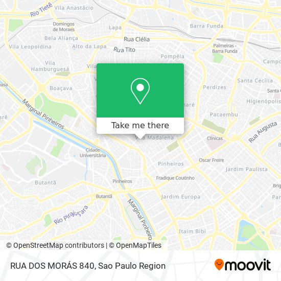 Mapa RUA DOS MORÁS 840