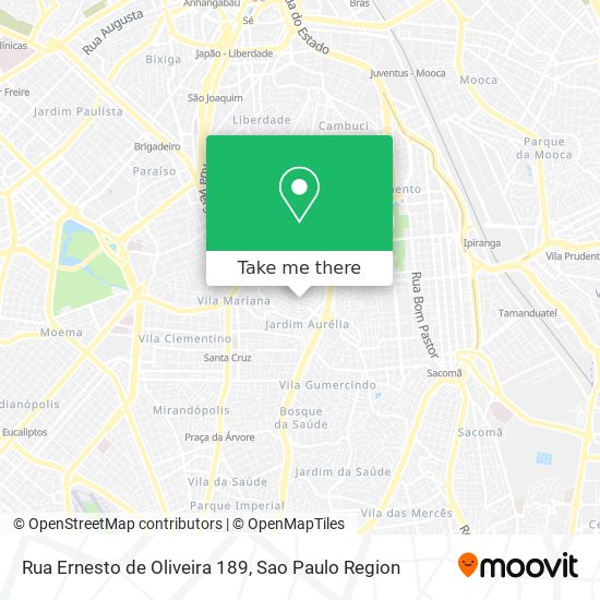 Mapa Rua Ernesto de Oliveira 189