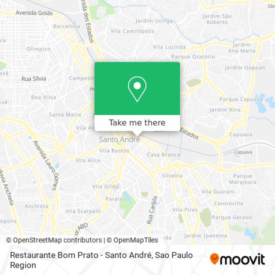 Mapa Restaurante Bom Prato - Santo André