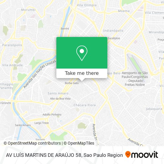 AV LUÍS MARTINS DE ARAÚJO 58 map