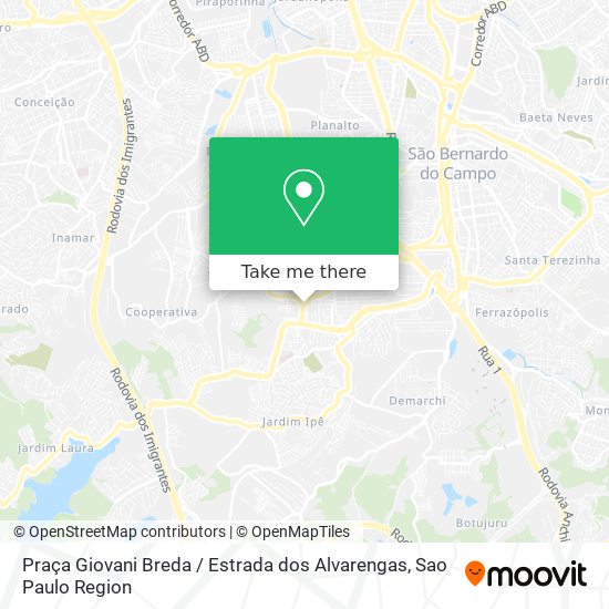 Praça Giovani Breda / Estrada dos Alvarengas map