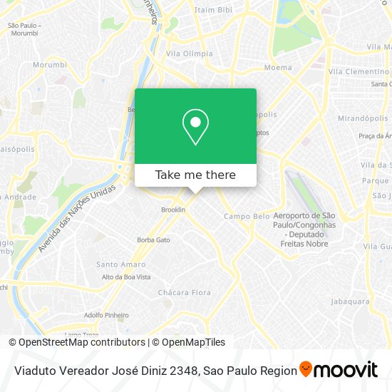 Mapa Viaduto Vereador José Diniz 2348