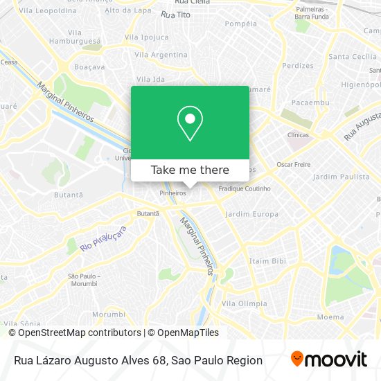 Mapa Rua Lázaro Augusto Alves 68