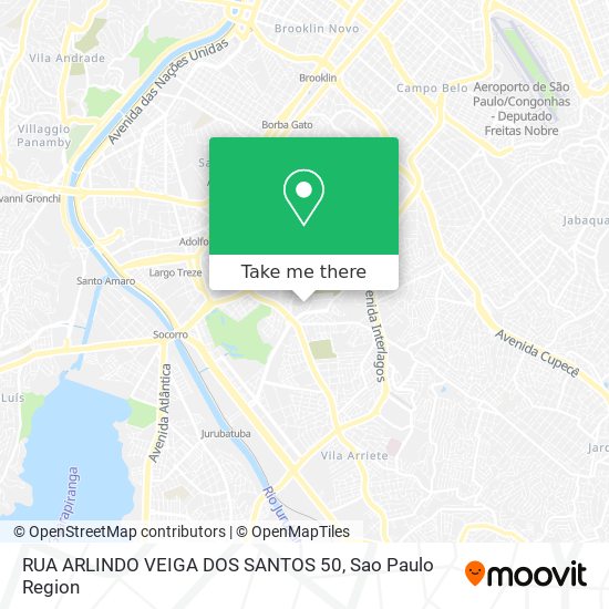 RUA ARLINDO VEIGA DOS SANTOS  50 map