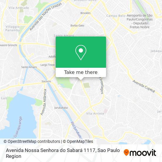 Avenida Nossa Senhora do Sabará 1117 map