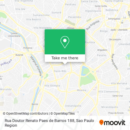 Mapa Rua Doutor Renato Paes de Barros 188