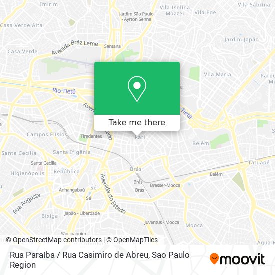 Mapa Rua Paraíba / Rua Casimiro de Abreu