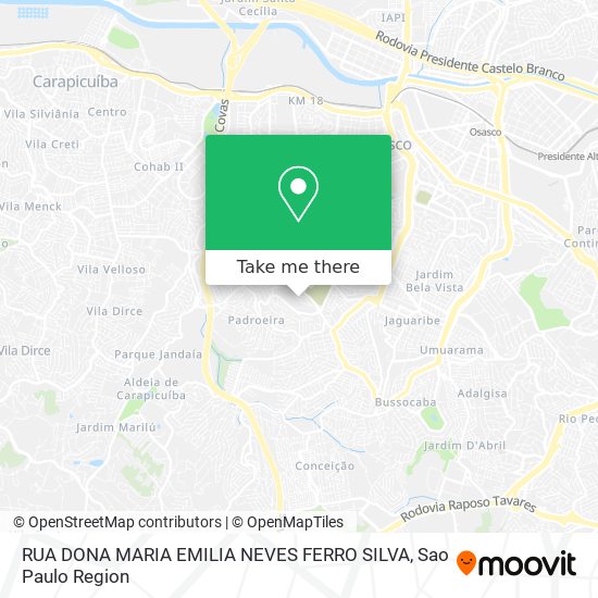 Mapa RUA DONA MARIA EMILIA NEVES FERRO SILVA