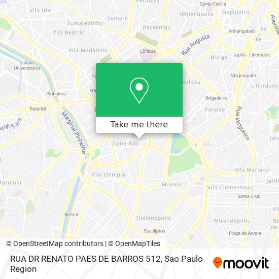 Mapa RUA DR  RENATO PAES DE BARROS 512